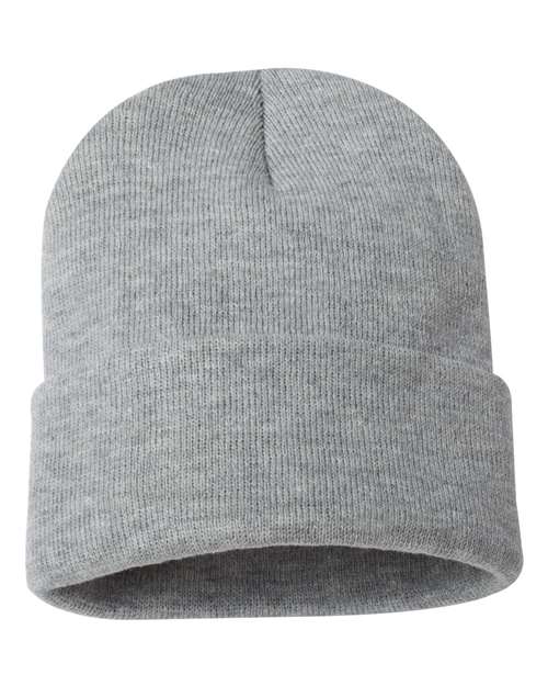 Load image into Gallery viewer, Sportsman SP12 12" Solid Cuffed Beanie - Heather Grey
