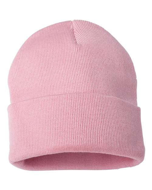 Sportsman SP12 12" Solid Cuffed Beanie - Pink