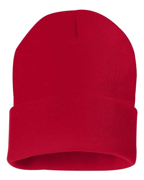 Load image into Gallery viewer, Sportsman SP12 12" Solid Cuffed Beanie - Red
