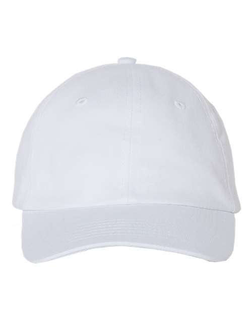Load image into Gallery viewer, Valucap VC300Y Youth Small Fit Bio-Washed Dad Hat - White
