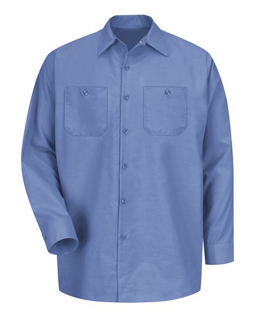 Red Kap SP14 Men's Industrial Long Sleeve Work Shirt - Petrol Blue