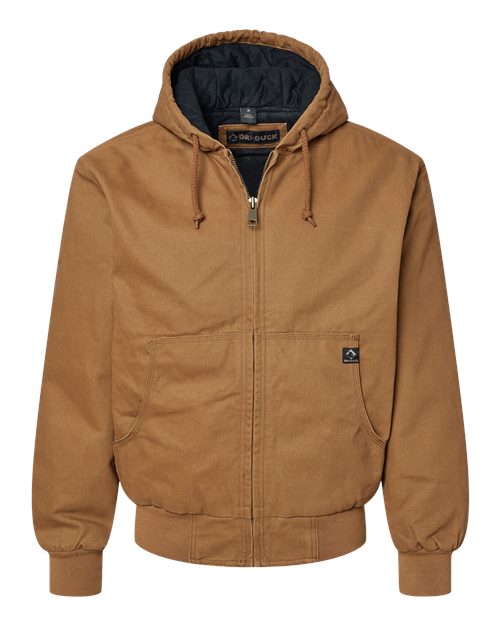 DRI DUCK 5020 Men's Cheyenne Boulder Cloth™ Hooded Jacket with Tricot Quilt Lining - Saddle