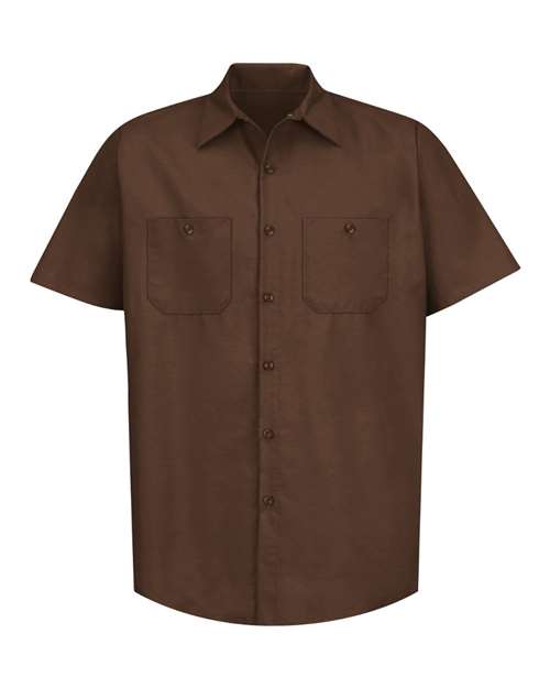 Load image into Gallery viewer, Red Kap SP24 Men's Industrial Short Sleeve Work Shirt - Chocolate Brown
