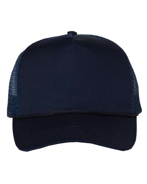 Load image into Gallery viewer, Valucap 8804H Five-Panel Trucker Cap - Navy
