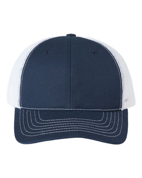 Load image into Gallery viewer, Classic Caps USA100 USA-Made Trucker Cap - Navy/ White
