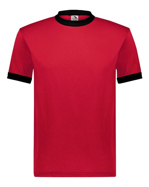Load image into Gallery viewer, Augusta Sportswear 710 Unisex 50/50 Ringer T-Shirt - Red/ Black
