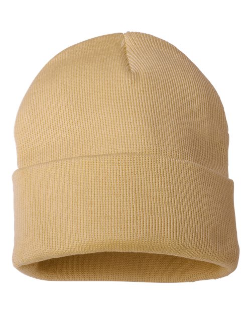 Sportsman SP12 12" Solid Cuffed Beanie - Camel