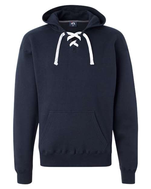 J. America 8830 Men's Sport Lace Hooded Sweatshirt - Navy