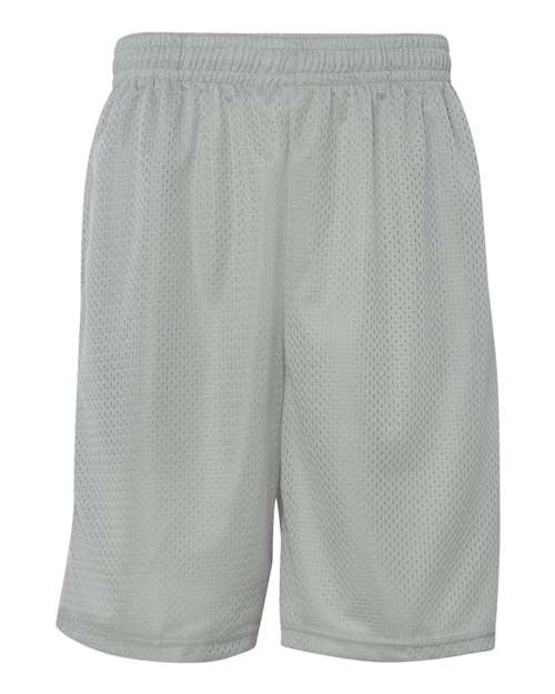 Badger 7219 Men's Pro Mesh 9" Shorts with Pockets - Silver