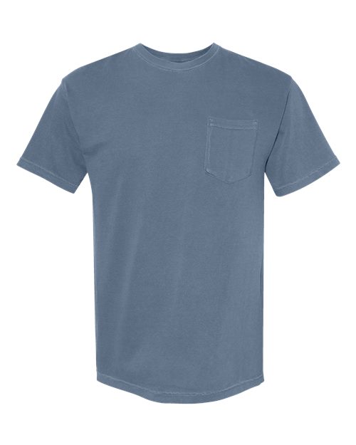 Unisex Garment-Dyed Heavyweight Pocket T-Shirt - Blue Jean