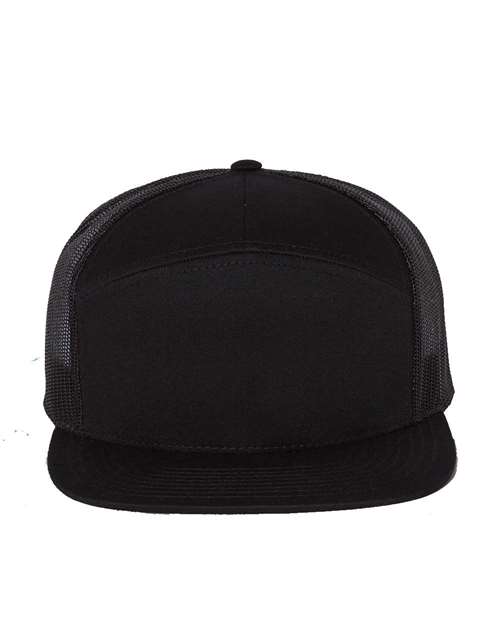 Richardson 168 Seven-Panel Trucker Cap - Black