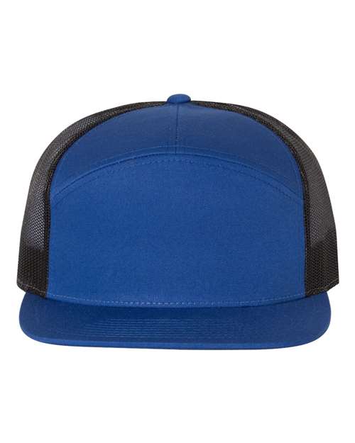 Load image into Gallery viewer, Richardson 168 Seven-Panel Trucker Cap - Royal/ Black
