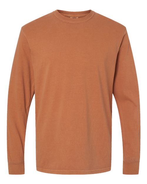 Unisex Garment-Dyed Heavyweight Long Sleeve T-Shirt - Yam