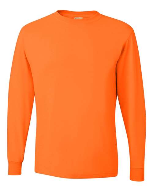 Unisex Dri-Power® Long Sleeve 50/50 T-Shirt - Safety Orange