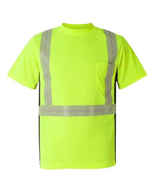 Kishigo 9114-9115 Unisex Premium Black Series® Breathable Tape Class 2 T-Shirt - Lime