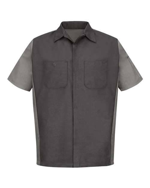 Load image into Gallery viewer, Red Kap SY20 Men's Short Sleeve Automotive Crew Shirt - Charcoal/ Grey
