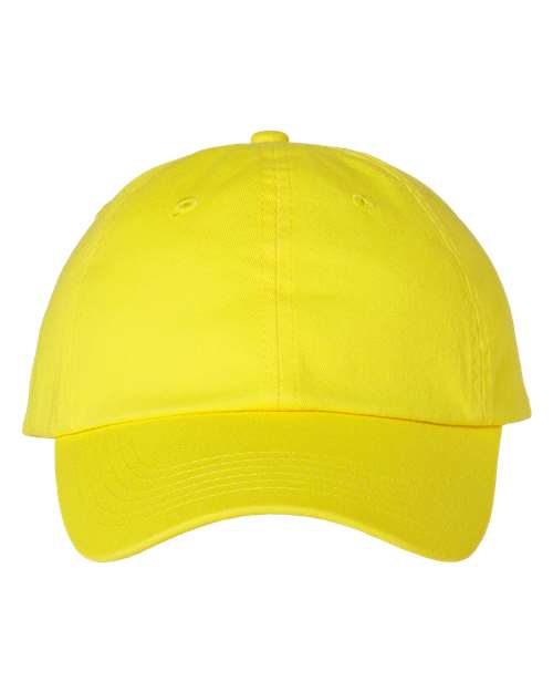 Valucap VC300A Bio-Washed Classic Dad Hat - Neon Yellow