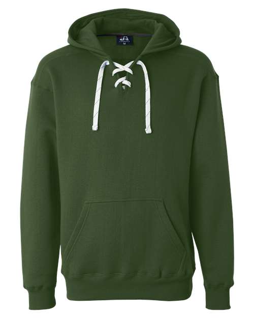 Load image into Gallery viewer, J. America 8830 Men's Sport Lace Hooded Sweatshirt - Forest
