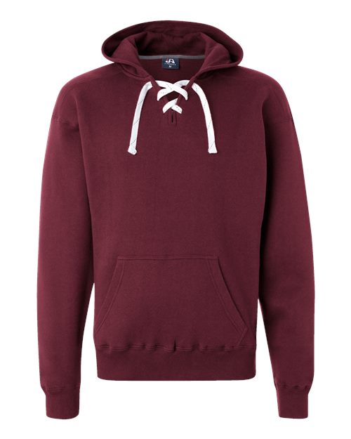 Load image into Gallery viewer, J. America 8830 Men's Sport Lace Hooded Sweatshirt - Maroon
