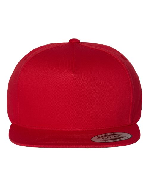Load image into Gallery viewer, YP Classics 6007 Five-Panel Cotton Twill Snapback Cap - Red
