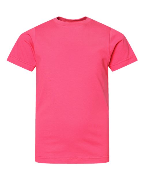 Load image into Gallery viewer, LAT 6101 Youth Fine Jersey Tee - Hot Pink
