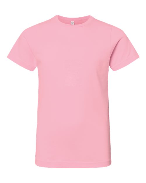 LAT 6101 Youth Fine Jersey Tee - Pink