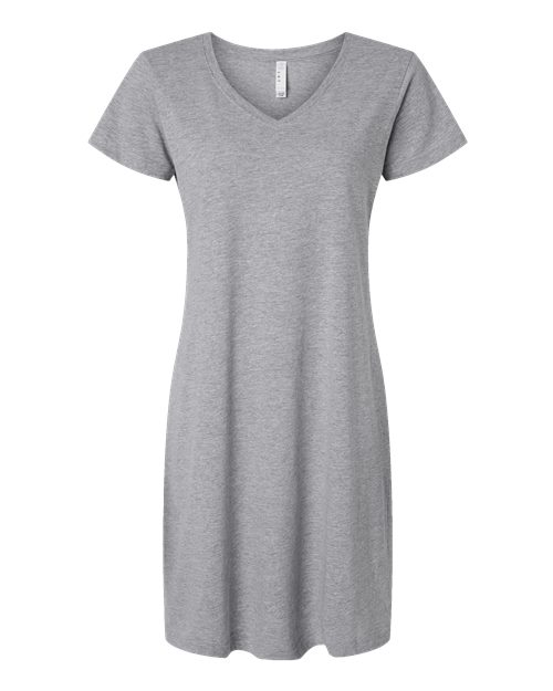 Load image into Gallery viewer, LAT 3522 Women's Fine Jersey V-Neck Coverup - Heather
