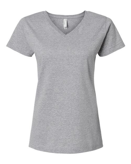 Load image into Gallery viewer, LAT 3507 Women's Fine Jersey V-Neck Tee - Heather
