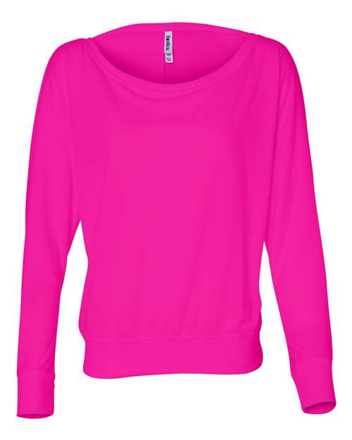 Load image into Gallery viewer, Women’s Flowy Off Shoulder Long Sleeve Tee
