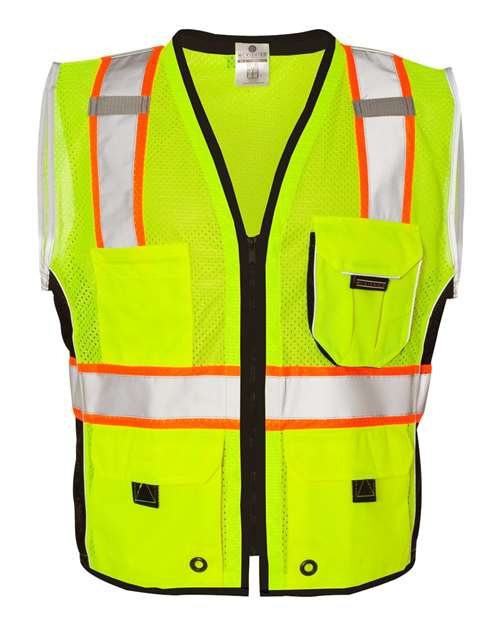 Load image into Gallery viewer, Kishigo 1513-1514 Unisex Premium Black Series® Heavy-Duty Vest - Lime
