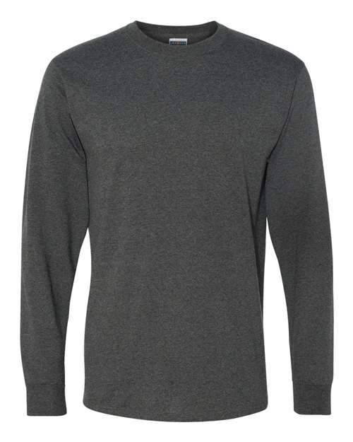 Unisex Dri-Power® Long Sleeve 50/50 T-Shirt - Black Heather