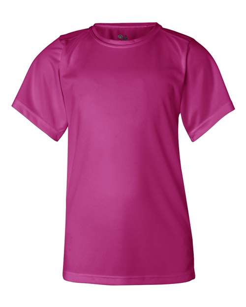 Badger 2120 Youth B-Core T-Shirt - Hot Pink