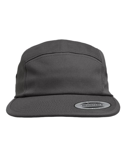 YP Classics 7005 Classic Jockey Flat Bill Cap - Dark Grey