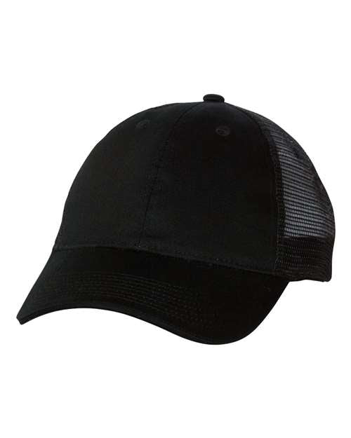 Load image into Gallery viewer, Valucap S102 Sandwich Trucker Cap - Black/ Black
