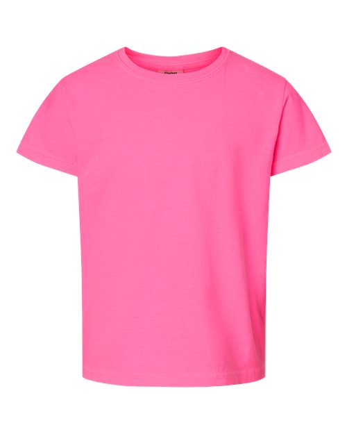 Youth Garment-Dyed Heavyweight T-Shirt - Neon Pink