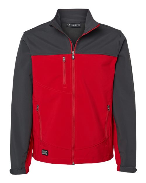 Load image into Gallery viewer, DRI DUCK 5350 Men's Motion Soft Shell Jacket - Red/ Charcoal
