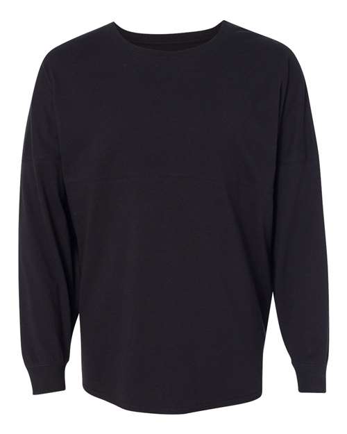 Load image into Gallery viewer, J. America 8229 Unisex Game Day Jersey Long Sleeve T-Shirt - Black
