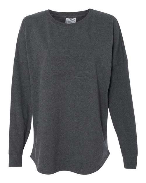 Load image into Gallery viewer, J. America 8229 Unisex Game Day Jersey Long Sleeve T-Shirt - Charcoal Heather
