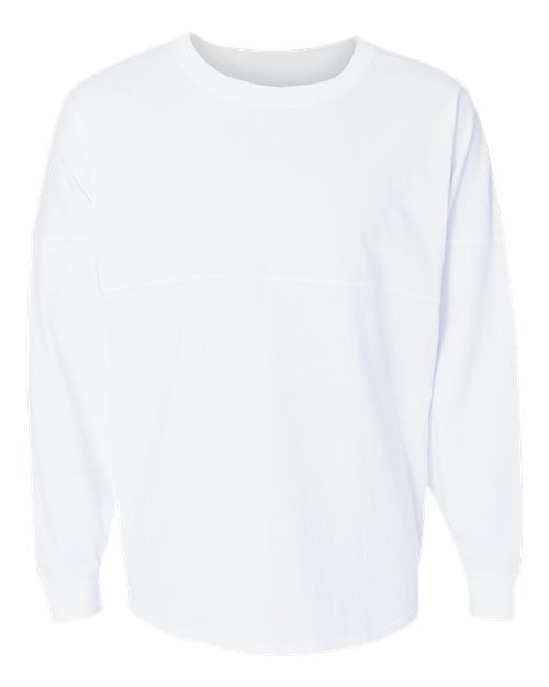 J. America 8229 Unisex Game Day Jersey Long Sleeve T-Shirt - White