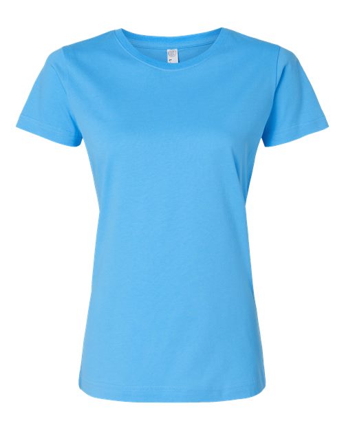 LAT 3516 Women's Fine Jersey Tee - Aqua