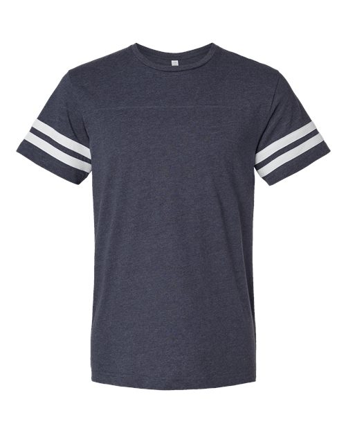 LAT 6937 Unisex Football Fine Jersey Tee - Vintage Navy/ White