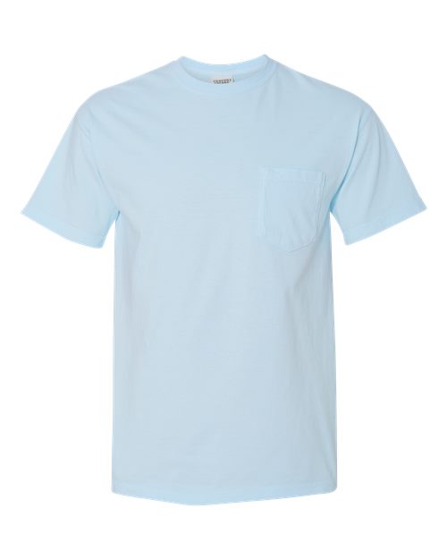 Load image into Gallery viewer, Unisex Garment-Dyed Heavyweight Pocket T-Shirt - Chambray
