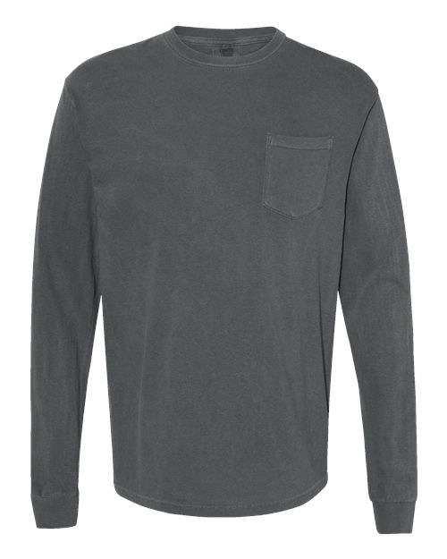 Load image into Gallery viewer, Unisex Garment-Dyed Heavyweight Long Sleeve Pocket T-Shirt - Pepper
