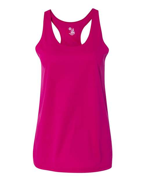 Badger 4166 Women’s B-Core Racerback Tank Top - Hot Pink