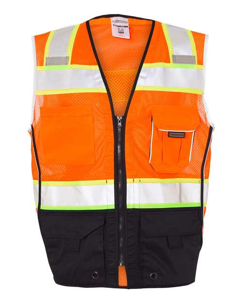 Load image into Gallery viewer, Kishigo 1515-1516 Unisex Premium Black Series® Black Bottom Class 2 Vest - Orange
