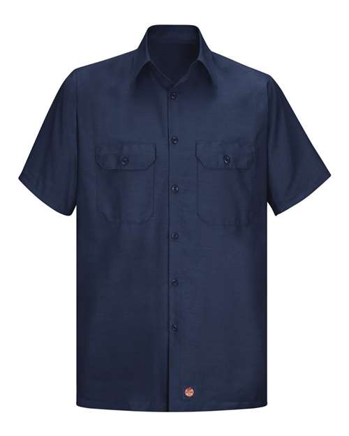 Red Kap SY60 Men's Ripstop Short Sleeve Work Shirt - Navy