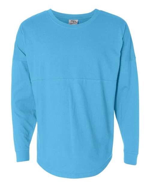 Load image into Gallery viewer, J. America 8229 Unisex Game Day Jersey Long Sleeve T-Shirt - Maui Blue
