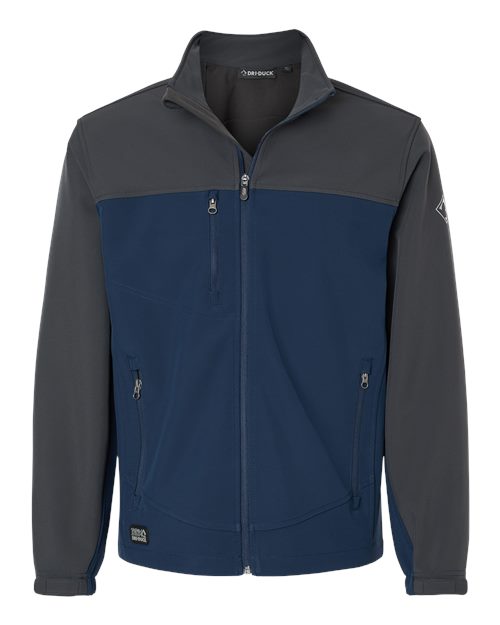 Load image into Gallery viewer, DRI DUCK 5350 Men's Motion Soft Shell Jacket - Deep Blue/ Charcoal
