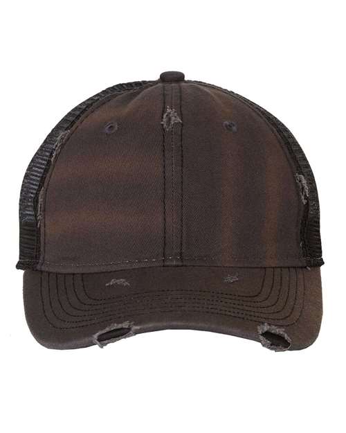 Valucap 3150 Bounty Dirty-Washed Mesh-Back Cap - Charcoal/ Black