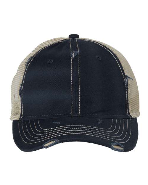 Load image into Gallery viewer, Valucap 3150 Bounty Dirty-Washed Mesh-Back Cap - Navy/ Khaki
